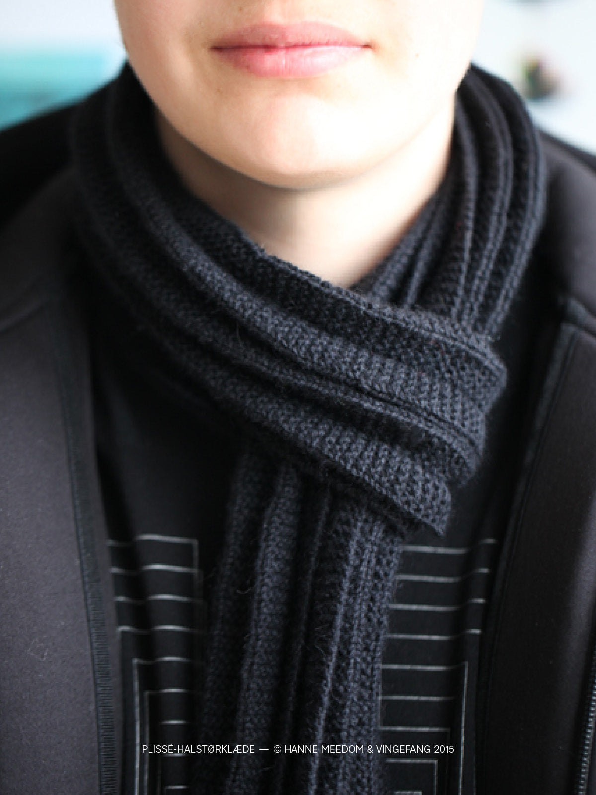 Plissé halstørklæde